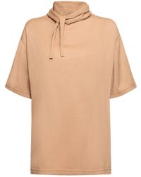 Lemaire - T-shirt en coton avec foulard - Lyst