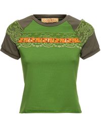 Cormio - Boah Cotton Jersey Raglan T-shirt W/lace - Lyst