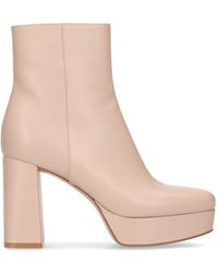 Gianvito Rossi - 90mm Daisen Platform Leather Ankle Boots - Lyst