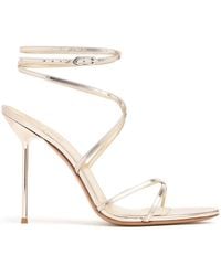 Paris Texas - 105Mm Liz Mirror Leather Lace Up Sandals - Lyst