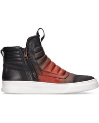 Bruno Bordese Nappa High Sneakers With Zip - Brown