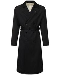 Lardini - Wool Trench Coat - Lyst