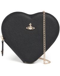 Vivienne Westwood - New Heart Saffiano Leather Shoulder Bag - Lyst