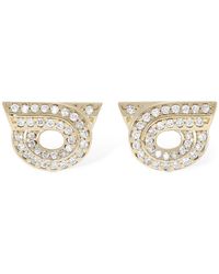 Ferragamo - New Gstr 14d Crystal Stud Earrings - Lyst