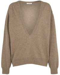 Lemaire - Deep V Neck Wool Blend Sweater - Lyst