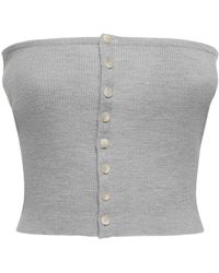 AURALEE - Super Fine Wool Rib Knit Band Top Light - Lyst