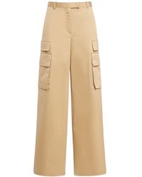 Versace - Wide Cotton Gabardine Cargo Pants - Lyst