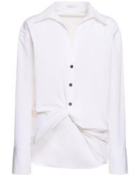 Ferragamo - Cotton Poplin Shirt W/Twist - Lyst