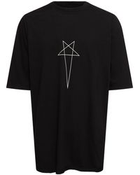 Rick Owens - T-shirt en coton jumbo ss t - Lyst