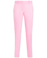 Versace - Stretch Wool Straight Pants - Lyst