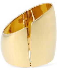 Saint Laurent - Asymmetric Split Brass Cuff Bracelet - Lyst