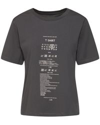 MM6 by Maison Martin Margiela - Logo Cotton Jersey T-Shirt - Lyst