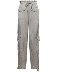Ganni - Hose Aus Satin - Lyst