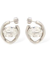 Marni - Crystal Stone Hoop Earrings - Lyst