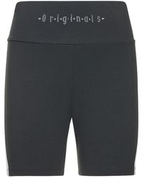 adidas Originals - Radlerhose Aus Stretch-baumwolljersey Mit Logo - Lyst