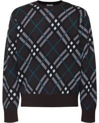 Burberry - Pullover Aus Wollmischgewebe - Lyst