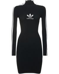 Balenciaga - X Adidas High-neck Long-sleeved Minidress - Lyst