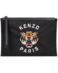 KENZO - Pouch tiger bordado - Lyst