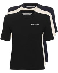 Palm Angels - Lot de 3 t-shirts en coton à logo - Lyst