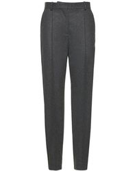 Totême - Pleated Tailored Wool Blend Pants - Lyst