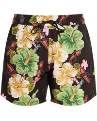 Etro - Floral Printed Swim Shorts - Lyst