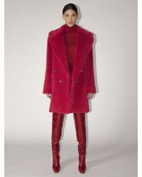 Max Mara Teddymantel Aus Alpaka "adenia Lvr Exclusive" - Rot