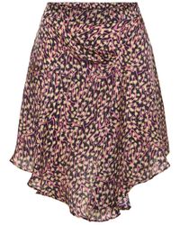 Isabel Marant - Selena Printed Viscose & Silk Mini Skirt - Lyst