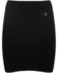 Vivienne Westwood - Bea Logo Cotton Knit Mini Skirt - Lyst