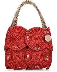 Rabanne - Disc Raffia Handbag - Lyst