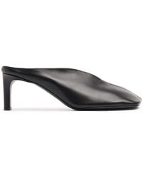 Jil Sander - 65mm Hohe Mules Aus Leder "folded" - Lyst