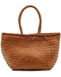 Dragon Diffusion - Grace Small Woven Leather Basket Bag - Lyst