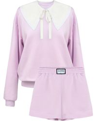 Sleeper Diana Cotton Blend Sweat Suit - Pink