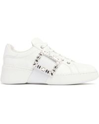 Roger Vivier - 40mm Hohe Sneakers Aus Leder "viv Skate" - Lyst