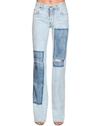 DSquared² Schlagjeans im Patchwork-Look - Blau