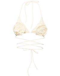 Magda Butrym - 3d Flower Triangle Tech Bikini Top - Lyst