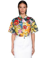 Marni Camisa Con Estampado Y Mangas Cortas - Multicolor
