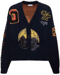 Off-White c/o Virgil Abloh - Cardigan cryst moon phase in misto lana - Lyst