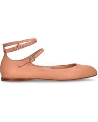 Max Mara - 10Mm Norma Leather Ballet Flats - Lyst
