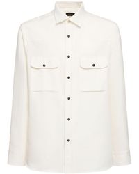 Brioni - Cotton & Linen Western Shirt - Lyst