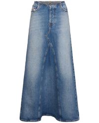 DIESEL - De Pago Denim Long Skirt - Lyst