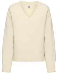 Totême - V-Neck Wool & Cashmere Sweater - Lyst
