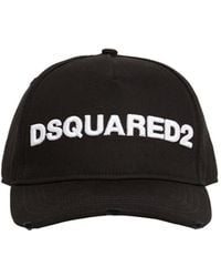 DSquared² - Logo Embroidered Cotton Gabardine Cap - Lyst