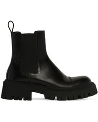 Balenciaga - Leather Tractor Boots - Lyst