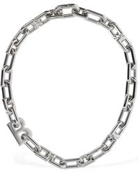 Balenciaga - B Chain Thin Short Necklace - Lyst