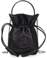 Gucci - Mini Blondie Leather Bucket Bag - Lyst