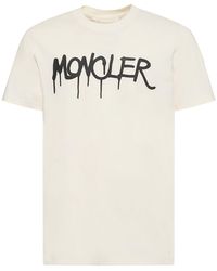 Moncler - Logo Detail Heavy Cotton T-Shirt - Lyst