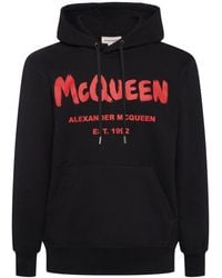 Alexander McQueen - Kapuzensweatshirt mit mcqueen graffiti-motiv - Lyst