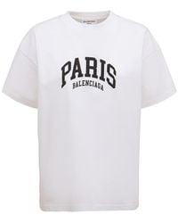Balenciaga - T-shirt en coton à logo Paris - Lyst