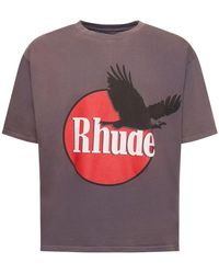 Rhude - T-shirt Mit Adler-logo - Lyst
