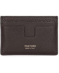 Tom Ford - Porta carte di credito in pelle martellata - Lyst